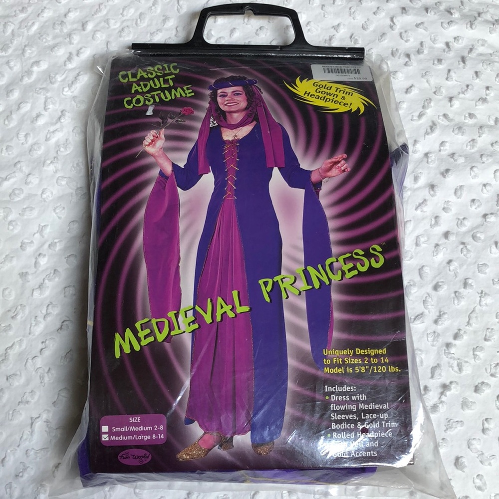 Medieval Princess Adult Halloween Costume M/L
